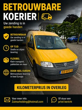 Transportista Furgoneta pequeña Volkswagen Caddy en Sliedrecht Países Bajos